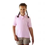 Koszulka polo dziecięca Jasno-różowa