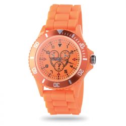 Kwarcowy pomarańczowy zegarek